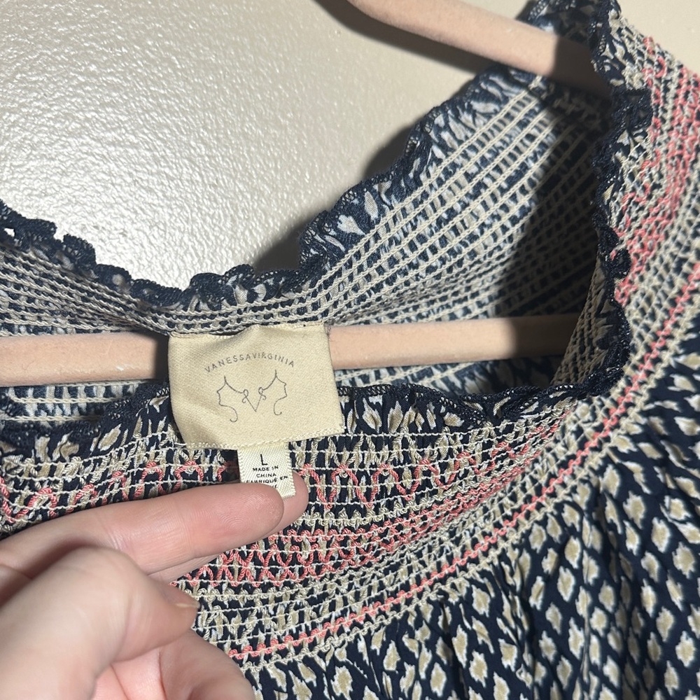 Anthropologie Vanessa Virginia Large Boho Western Off Shoulder Top - Picture 2 of 6